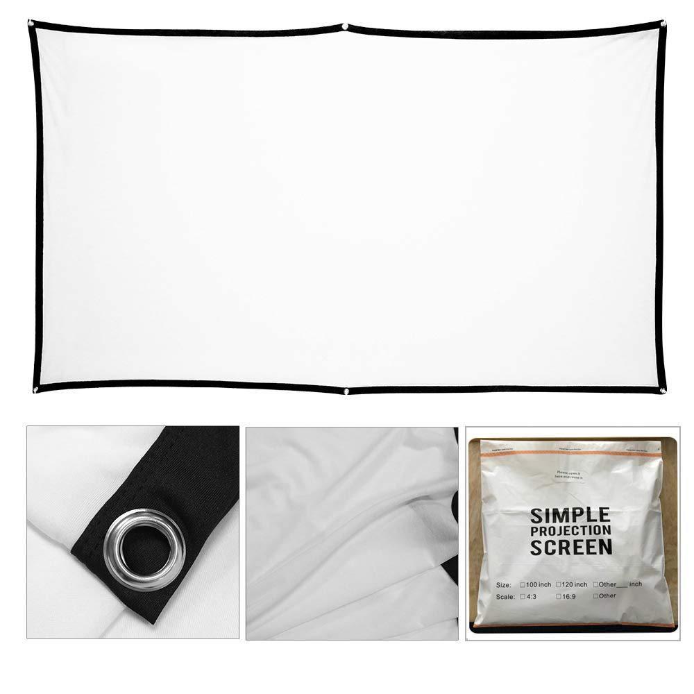 visualización de proyección Trasera holográfica de 60 x 106 Pulgadas, con Montaje Plegable y portátil, Antiarrugas para proyección de Interior de Doble Cara, para proyectar Videos de Halloween, Noche