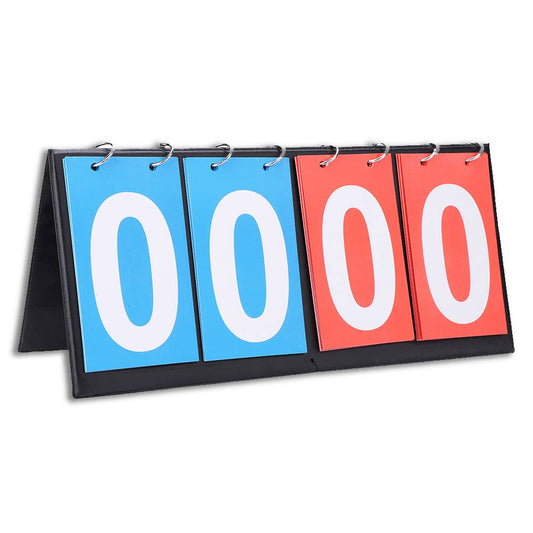 Marcador deportivo, 2/3/4 Dígitos Marcadores de tapa portátiles Tablero de puntaje de competencia deportiva Tablero de puntaje Contador de puntaje digital Marcador de tenis de mesa(4 dígitos)