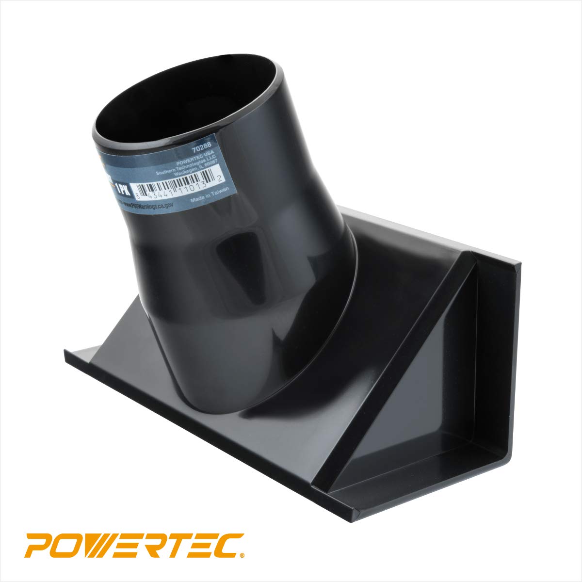 Puerto de Polvo POWERTEC 70288 para Mesa de Enrutador Manguera de Recogida de Polvo de 2-1/2 Pulgadas para Valla