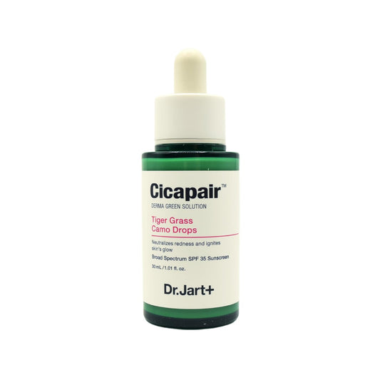 Dr.Jart+- Cicapair Tiger Grass Camo Drops Suero facial con color FPS 35 | Corrector de color | Cuidado de la piel coreano, 1.01