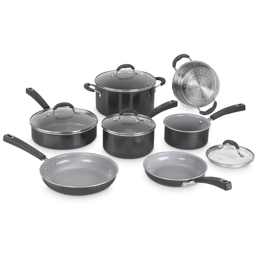 Cuisinart Advantage Ceramica XT Batería de cocina, Negro, Mediano, 1
