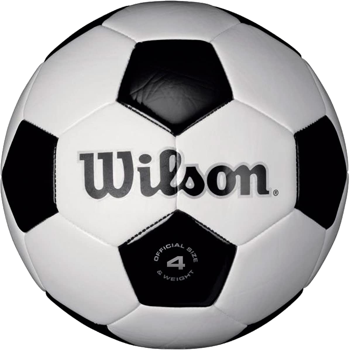 Balón de Fútbol Wilson Negro Blanco Tradicional Talla 4