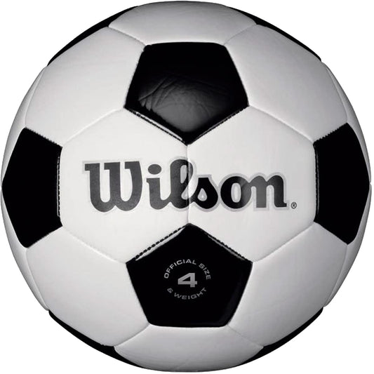 Balón de Fútbol Wilson Negro Blanco Tradicional Talla 4