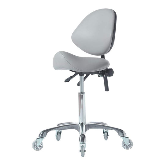 FRNIAMC Sillín hidráulico Ajustable y Resistente (450 Libras) Taburete Silla para salón de Belleza, Masaje, clínica Dental, Uso en casa y Oficina (Gris)