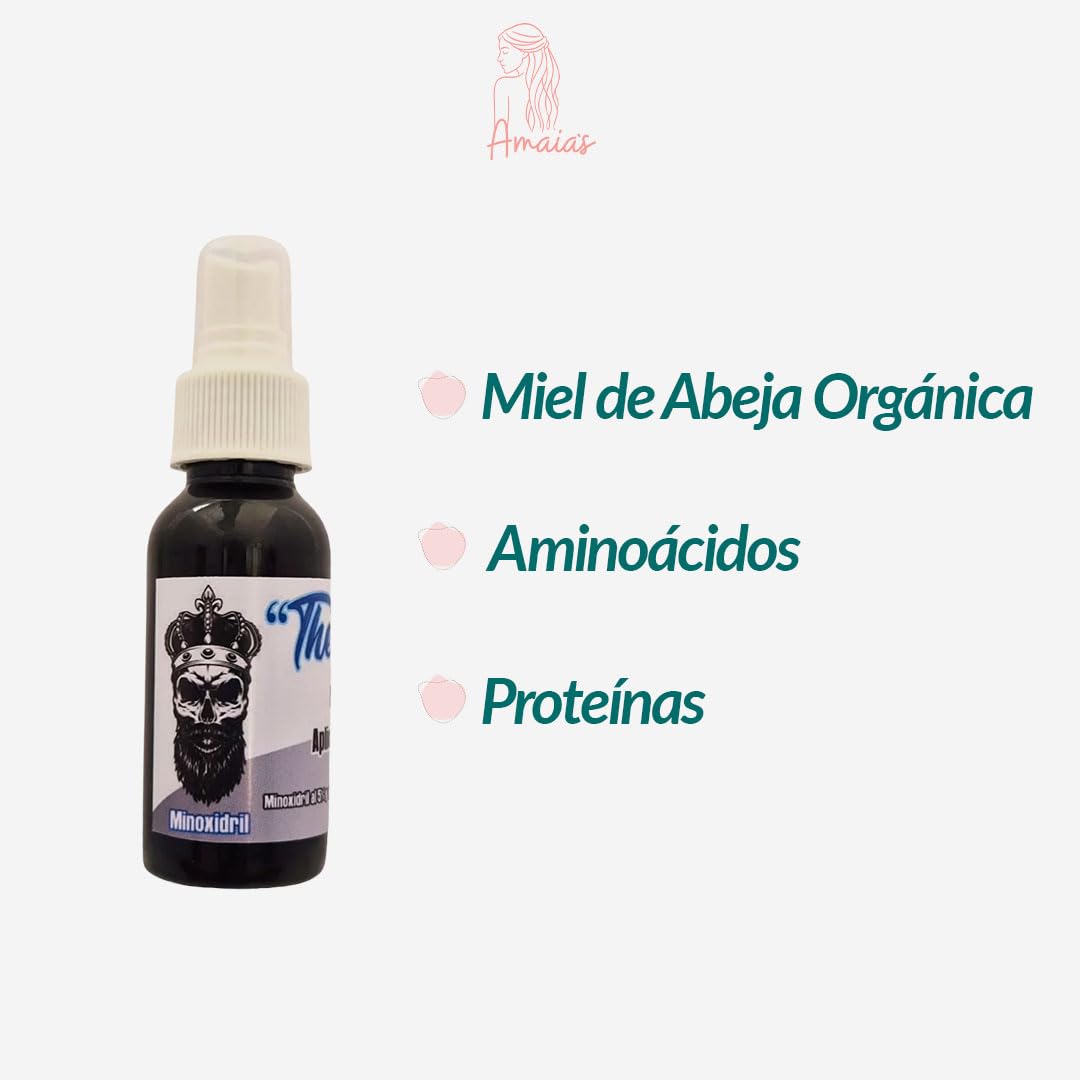 Kit Crecimiento Capilar Amaia's Rojo con Shampoo Rapunzel, Minoxidil 5% y Sérum de Argán y Macadamia