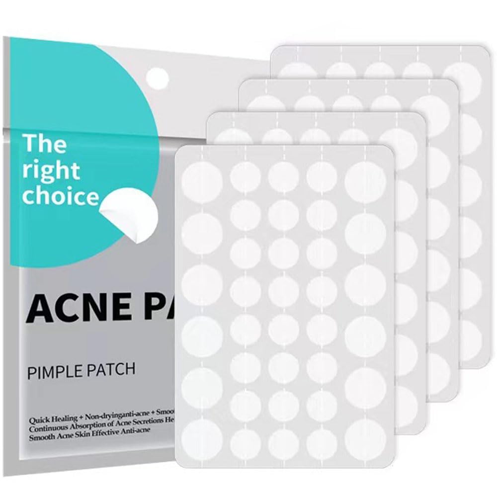 Parches de Piel Hidrocoloides para Acné - Tratamiento Absorbente para Espinillas en la Cara - Pack de 180 Calcomanías Ultra Finas - Cuidado Profesional para la Piel - Absorben Secreciones para una Piel Más Sana y Limpia