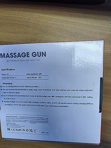 Pistola de Masaje, Mini Pistola de Masaje Muscular, Masajeador Portatil Muscular Masajeador de Tejido Profundo Massage Gun Portátil 4 Cabezales de Masaje para Relajar Los Músculos Aliviar el Dolor(Black)