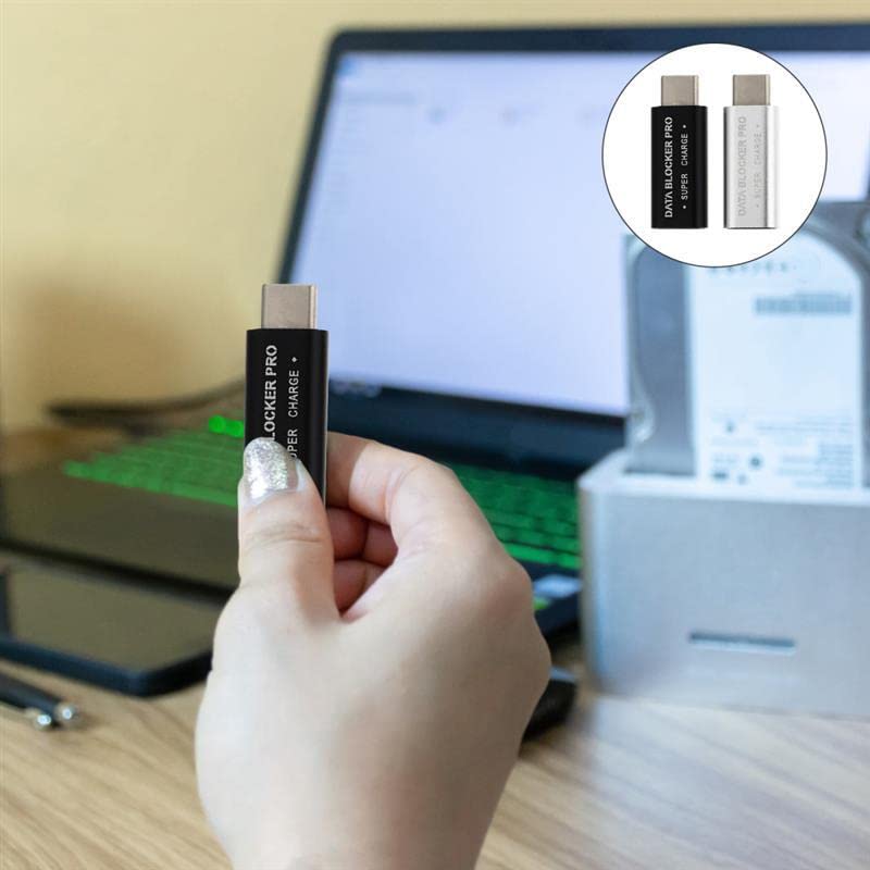 Adaptador USB C Meenova Gris con Bloqueador de Datos y Chip Inteligente de Seguridad
