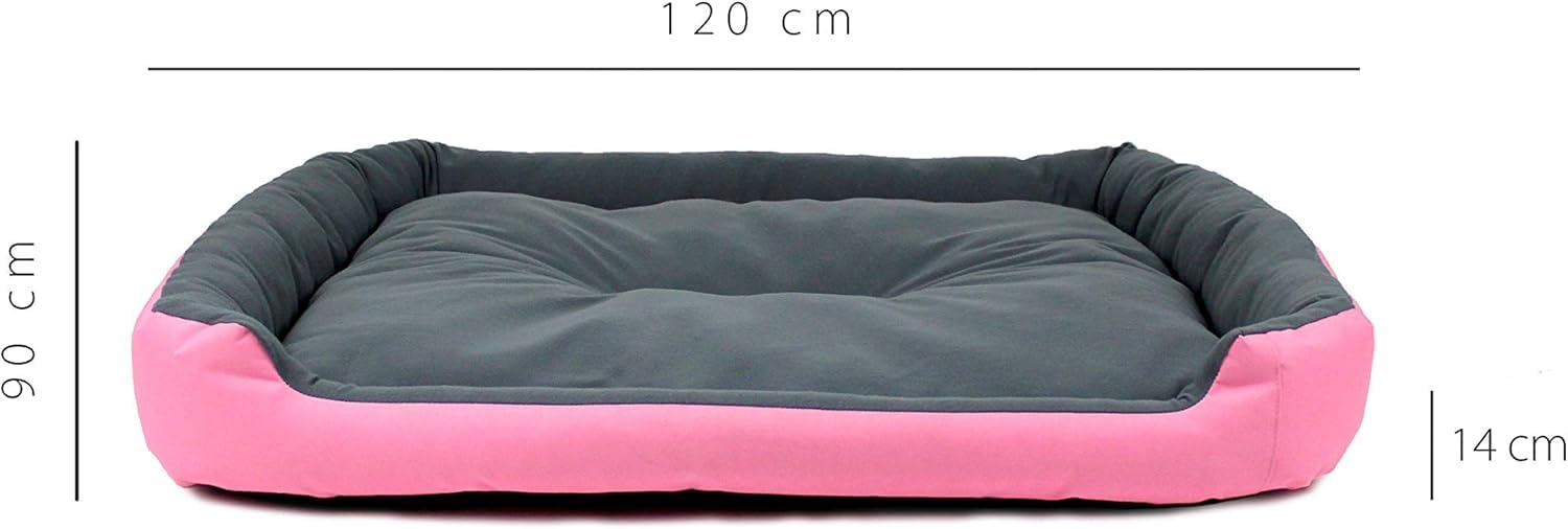 Cama para Perro Pets Apparel Hills Rosa Gris Resistente y Confortable XXL