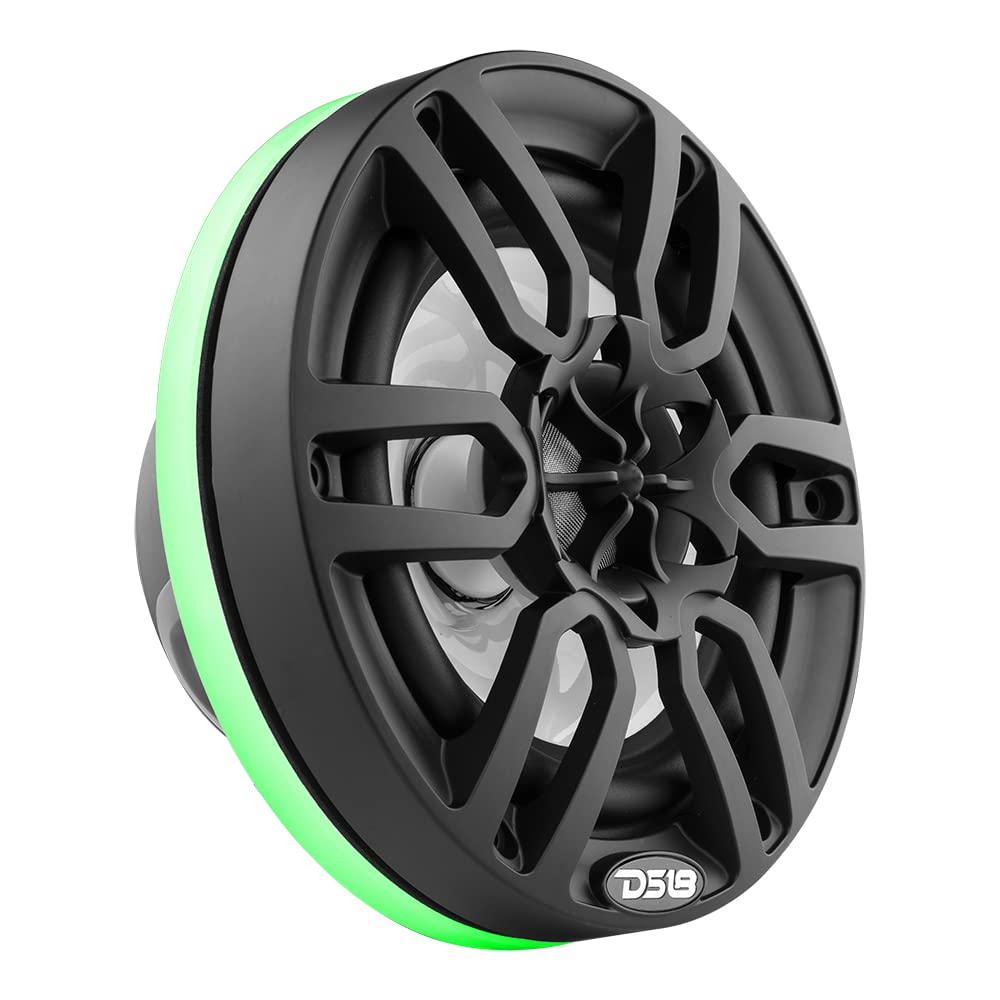 DS18 NXL-LRING6 - Anillo de montaje LED RGB para altavoces de 6.5 pulgadas, impermeable, funciona con módulo RGB (LED-BTC) o cable a un color sin módulo, ideal para audio de coche, audio marino, audio