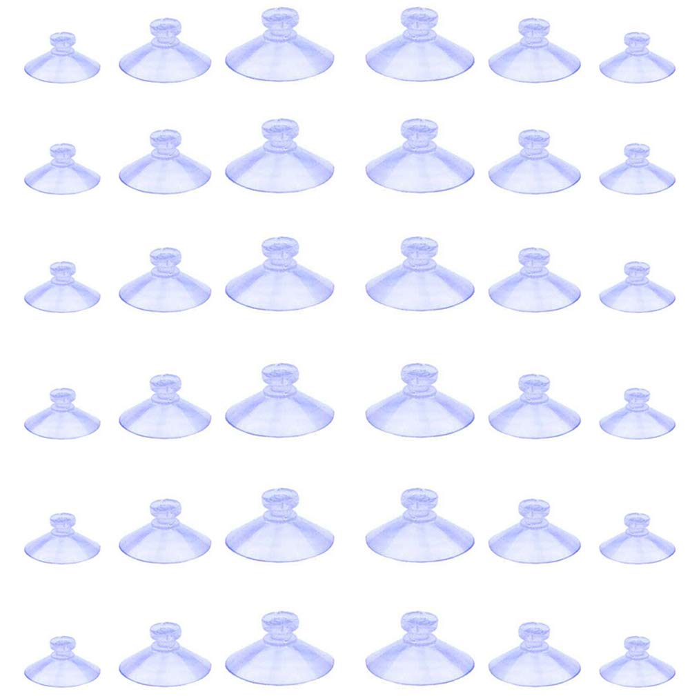 Hyamass - 100 ventosas pequeñas para vidrio, almohadillas para orejas antideslizantes transparentes, ventosas de plástico sin gancho para ventanas, mesas, organización del hogar y decoración de
