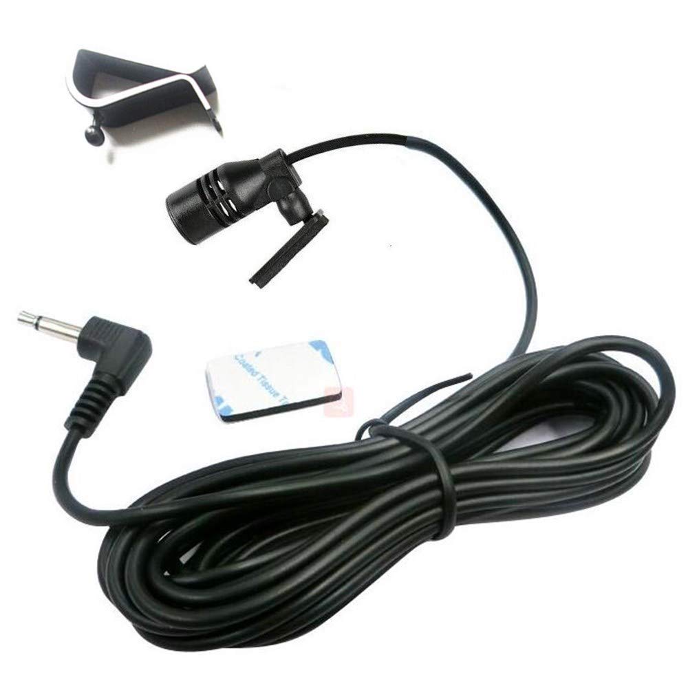 Micrófono externo estéreo de 3,5 mm compatible con Kenwood Boss Corehan Power JVC Sony Jensen Alpine Unidad principal del vehículo estéreo del coche habilitado audio GPS DVD