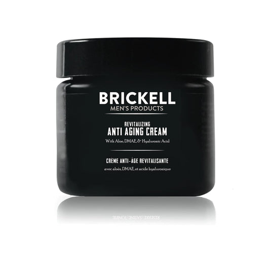 Brickell Crema revitalizante antienvejecimiento para hombres, crema facial natural y orgánica antiarrugas para reducir líneas finas y arrugas, 2 onzas, sin perfume
