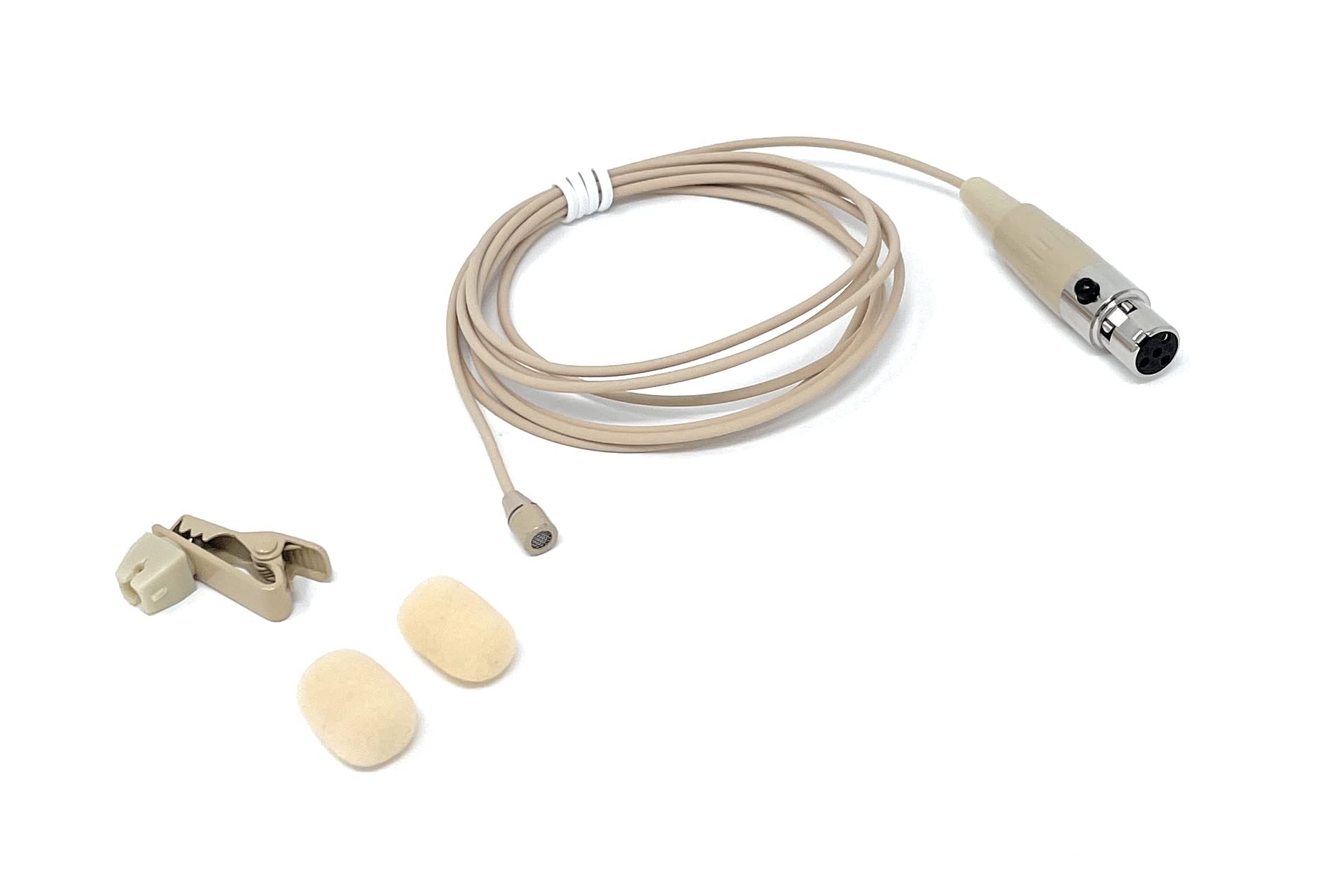Micrófono de Solapa J&P Beige Mini XLR TA4F para Shure inalámbrico