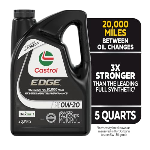 Castrol Edge 0W-20 - Aceite de Motor sintético Completo, 5 Cuartos de galón