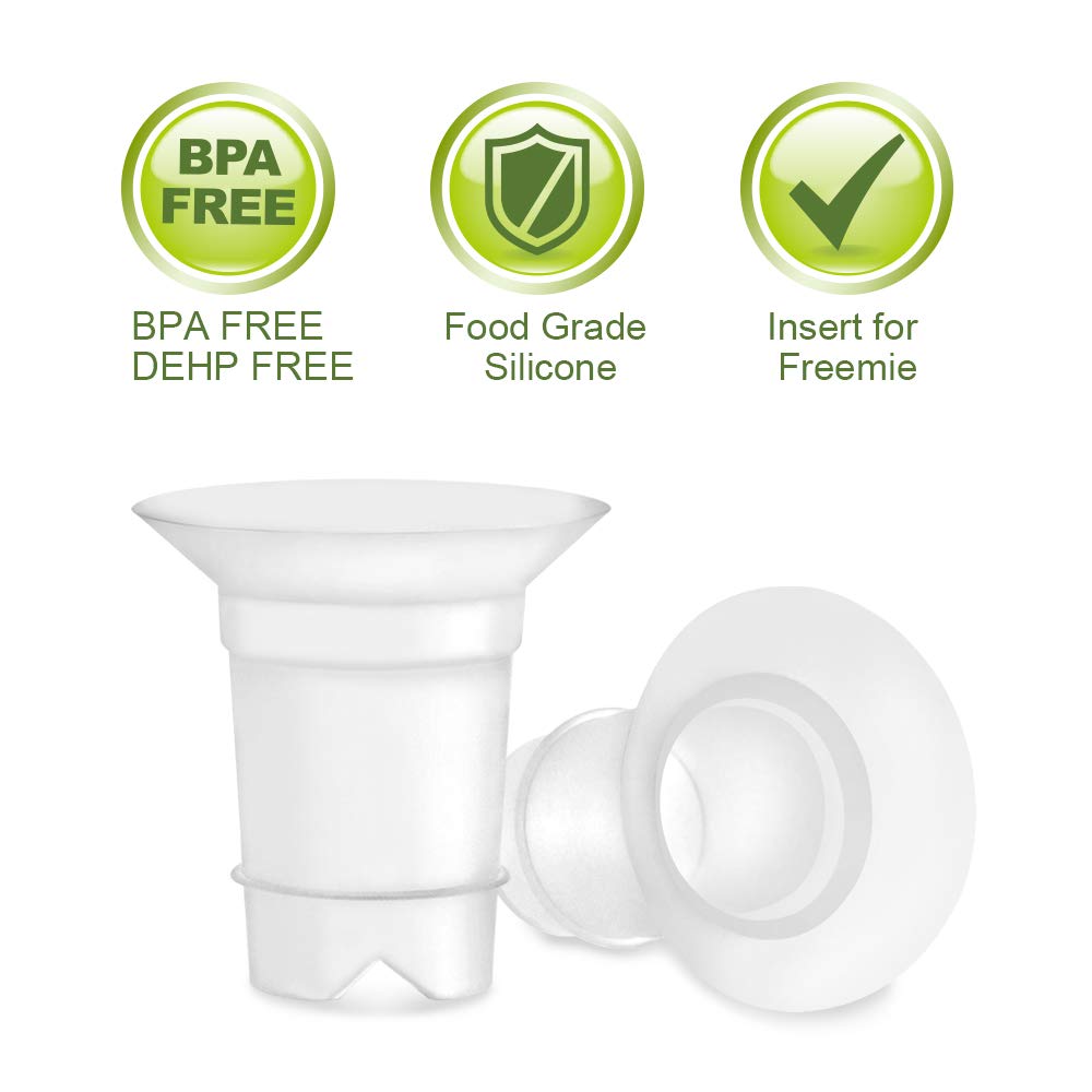 Insertos de embudo Maymom de 24 mm para copa de recolección manos libres Spectra 28 mm. 2 piezas/cada una.
