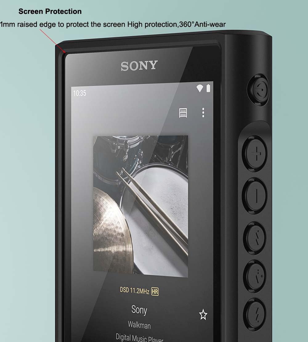 Benks - Carcasa flexible delgada para Sony Walkman NW-WM1AM2 WM1AM2 NW-WM1ZM2 WM1ZM2 WM1ZM2 (carcasa negra Benks)