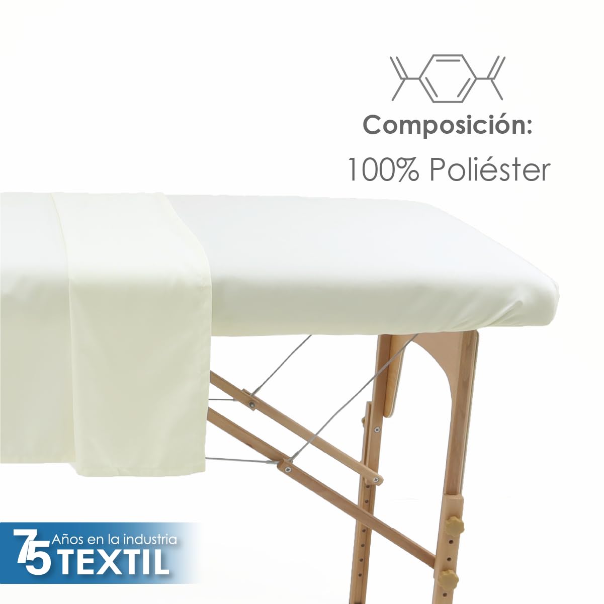 La Nueva Perla Juego Sabana Camilla Masaje Spa Exploracion Microfibra Color (Hueso, 1 Juego (2 Piezas))