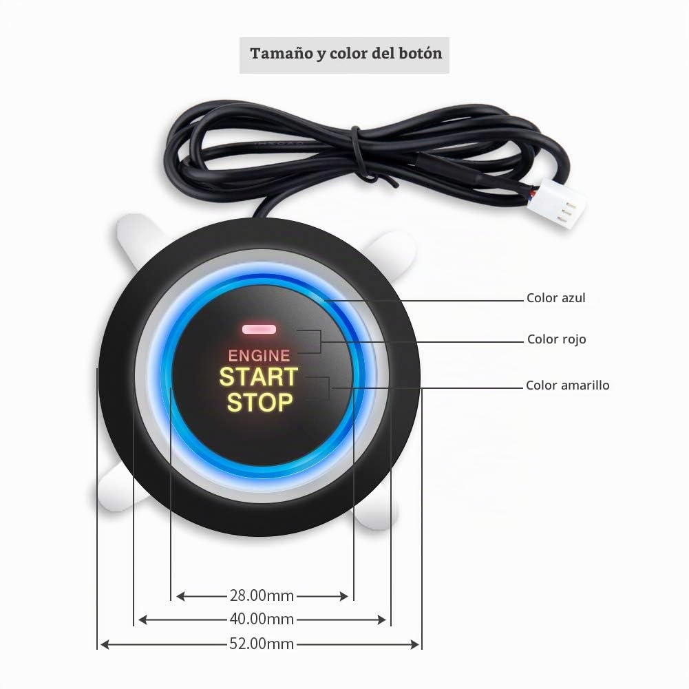 Sistema de Alarma para Autos Easyguard EC003N-K Negro con Arranque Remoto y Entrada Sin Llave Universal para la Mayoría de Vehículos dc12v