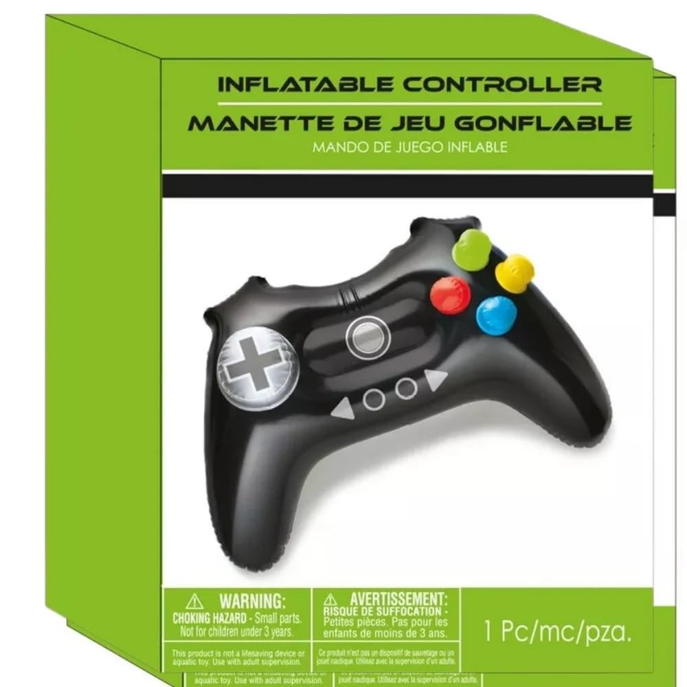 Level Up - driver inflable multicolor - 28 x 18 pulgadas (paquete de 1) - Perfecto para jugadores, fiestas y eventos
