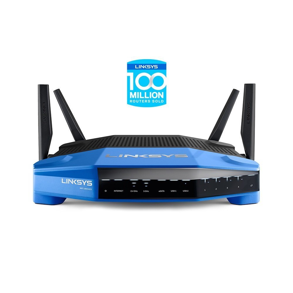 Linksys AC1900 Dual Band Open Source WiFi Wireless Router (WRT1900AC) Renovado