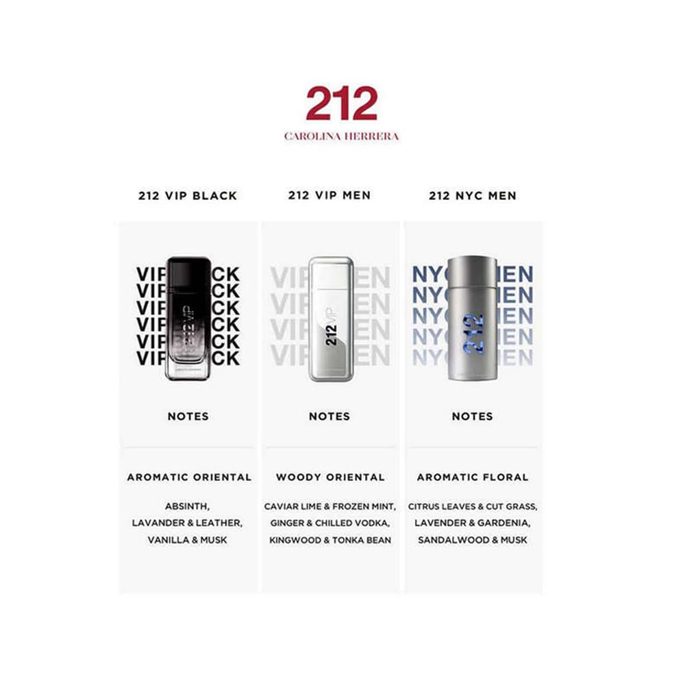 Carolina Herrera - 212 Vip de Spray para hombre, 3.4 onzas