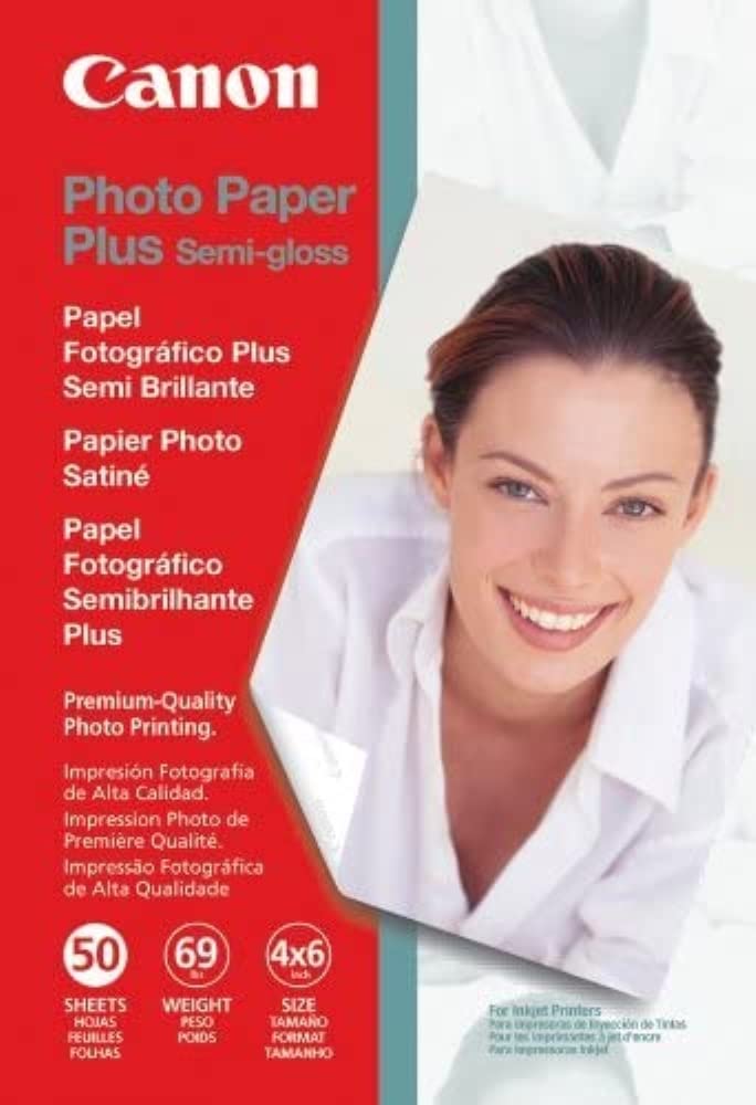 Papel Fotográfico Canon Plus Semigloss 4 x 6 Pulgadas 50 Hojas