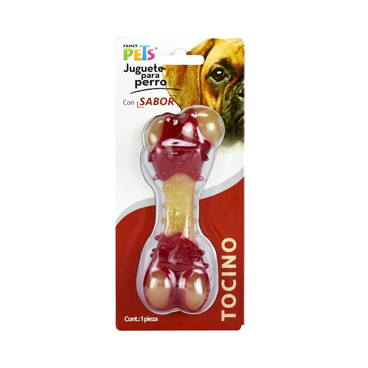 Fancy Pets Juguete Dental en Forma de Hueso con Sabor Tocino Tamaño Mediano para Perro