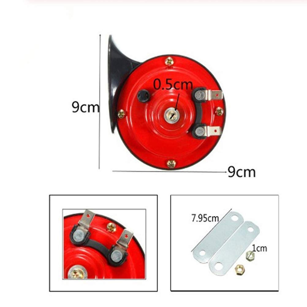 Bocina de Coche de Doble Tono, Bocina de Tren de 120 DB para Camiones, Bocina de Caracol Eléctrica de Aire, Bocina de Caracol para Motocicleta para Coche y Motocicleta (Colores variados)