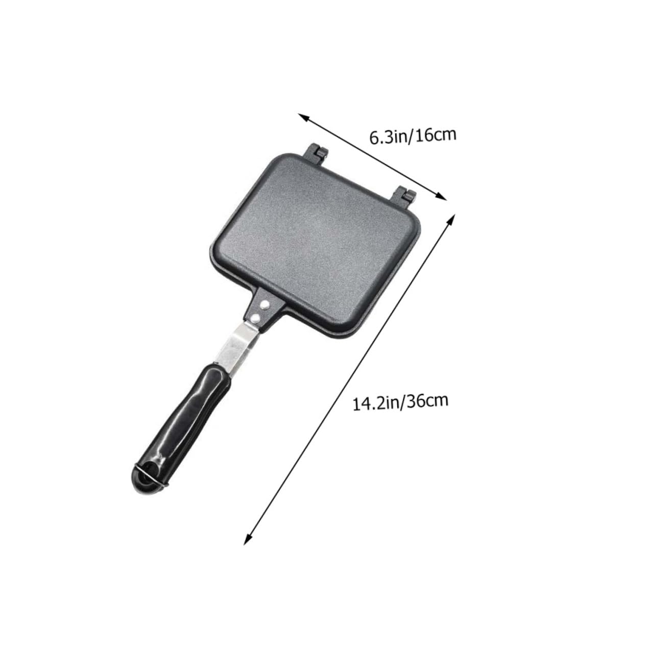 Cabilock Sandwichera Simple Prensa De Sándwich De Aluminio Herramienta De Cocina Antiadherente Molde Para Pan De Sándwich Esencial De Cocina
