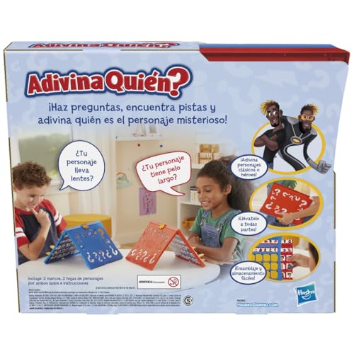 Hasbro Gaming Adivina Quién? - El Juego Original de adivinar el Personaje - Juego de Mesa para niños - Fácil de Montar, para 2 Jugadores, + 6 años
