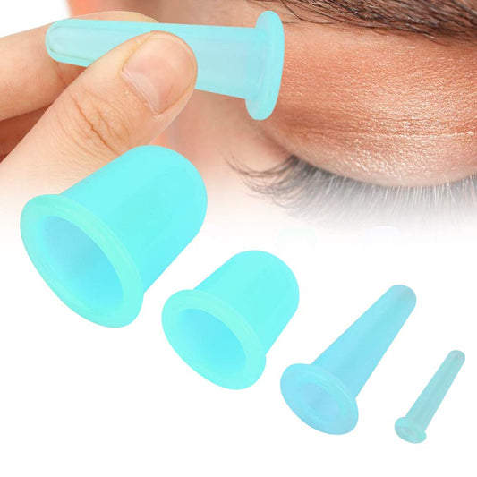 Rotekt Juego De 4 Piezas Kit De Ventosas De Masaje Facial De Silicona Vaso De Ventosas Lifting Reafirmante De La Piel Facial(03)