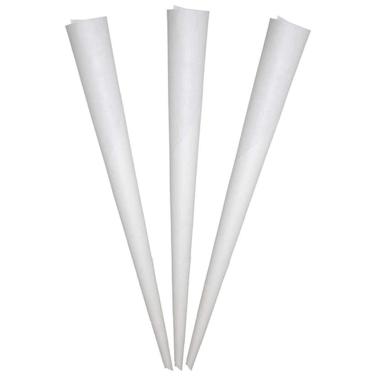 Concession Essentials - Conos de algodón para caramelo, paquete de 100 unidades de conos de algodón Conos de papel blanco (blanco)