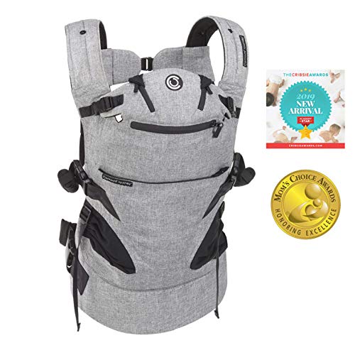 Contours Portabebés de recién nacido a niños pequeños | Journey 5 posiciones convertible fácil de usar con bolsillos para hombres y mujeres, cara en, cara hacia fuera, parte delantera, espalda y
