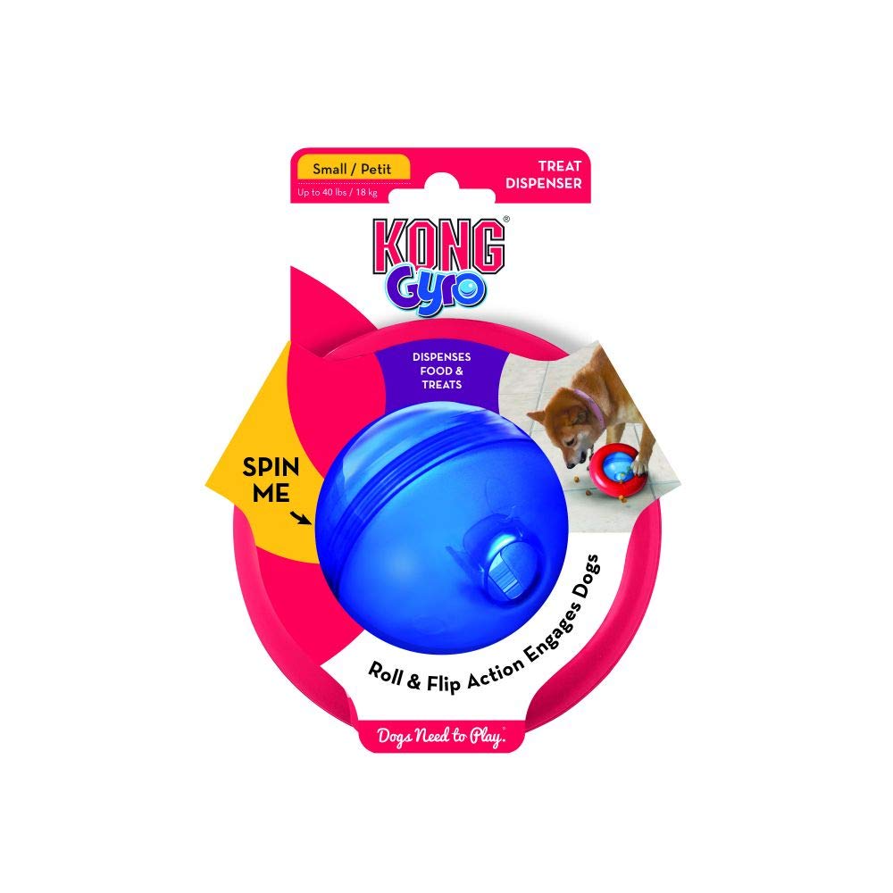 Kong Interactive Gyro Toy, color Rojo con Azul, Chico