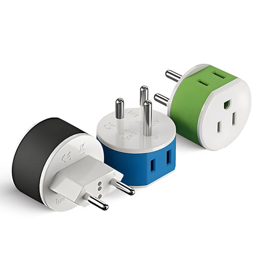 Adaptador de Viaje Tipo O OREI Tailandia Blanco con Doble Entrada USA 3-Pack