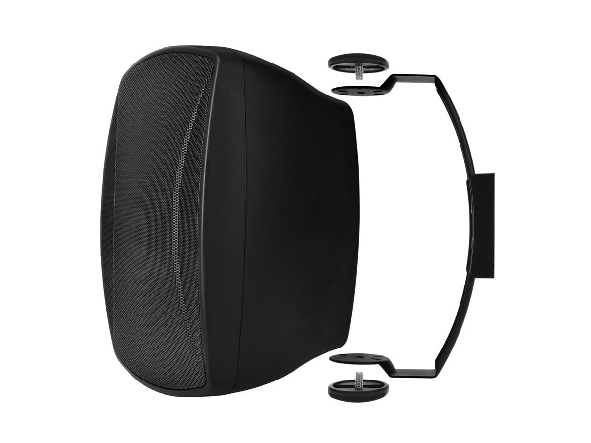 Monoprice WS-7B-42-B 4" Altavoz Impermeable de 2 vías de 70 V para Interiores y Exteriores, Negro Cada uno para Uso en Sistemas de Audio para Todo el hogar, restaurantes, Bares, Tiendas minoristas,