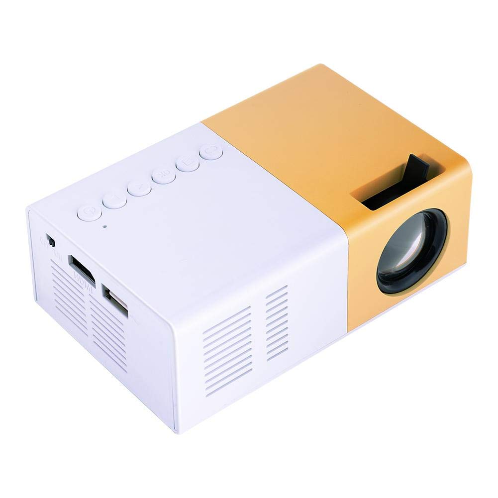 HD Mini proyector 1080P, Proyector Portátil 1500 LMS LED Light Output Brillo para Home Theater, 30,000 Horas de Vida de la lámpara LED Compatible con USB/HD/SD/AV/VGA para Cine en Casa(Enchufe EE.UU)
