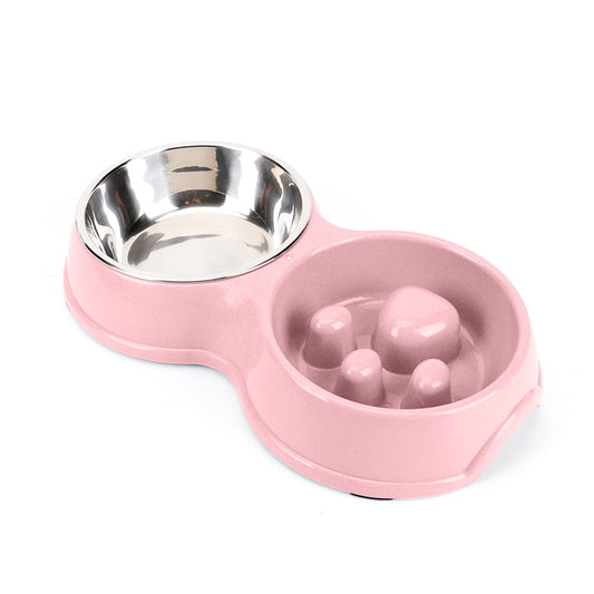 Comedero Lento para Perros, Dog Bowl Slow Feeder, Mascota Alimentador Lento para Comida Y Agua, Rojo