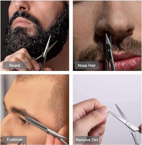 Tijeras de corte de pelo Suvorna de 5,5" para profesionales, barberos y peluqueros - Tijeras de pelo para cortar y recortar - Tijeras de pelo de mano derecha para hombres y mujeres.