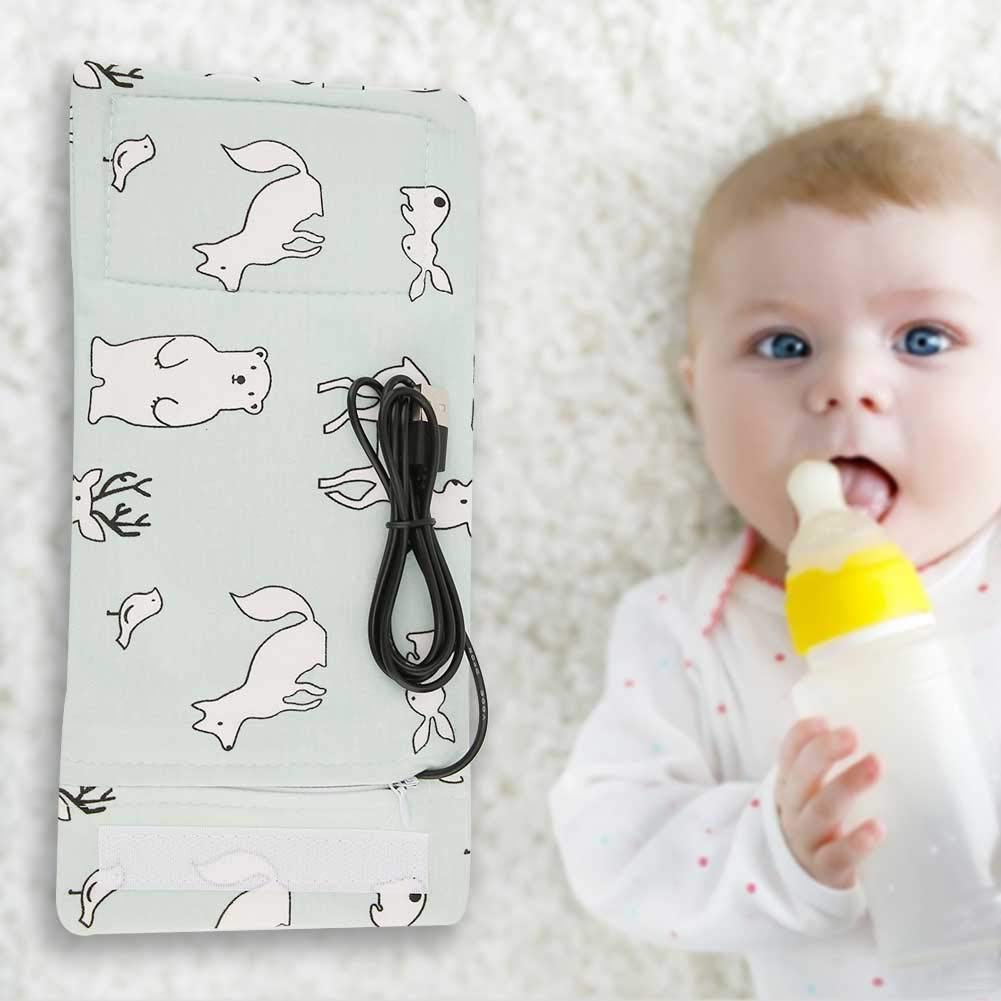 Funda para Biberón que Mantiene el Calor, Bolsas para Biberones Portátiles, USB para Mantener el Calor de la Leche, Calentador Multifunción para Taza de café, té, Bebida, Bolsa de (Tipo 1)