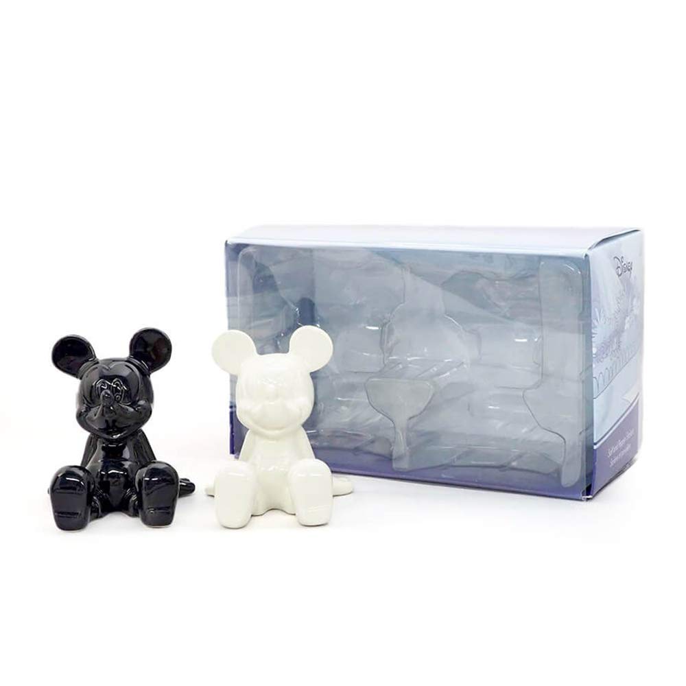 Salero y Pimientero Disney Enesco Mickey Mouse blanco y negro 3.5 Pulgadas