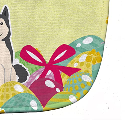 Caroline's Treasures BB6025BIB Huevos de Pascua Siberian Occidental Laika Spitz Babero, 10 x 13 pulgadas, multicolor
