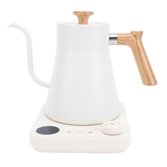 Hervidor Eléctrico de Cuello de Cisne con Pantalla LED, Control de Temperatura Variable, 0,8 L, Compatible con Alexa, Acero Inoxidable para Verter café, hervidor de café eléctrico de cuello de cisne