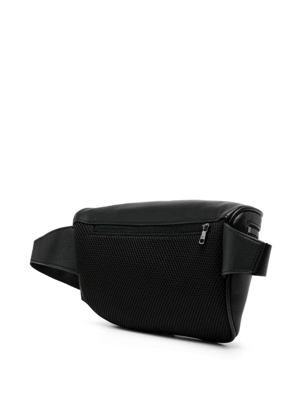 Armani Exchange - Riñonera de piel ecológica para hombre, Negro -, Talla unica