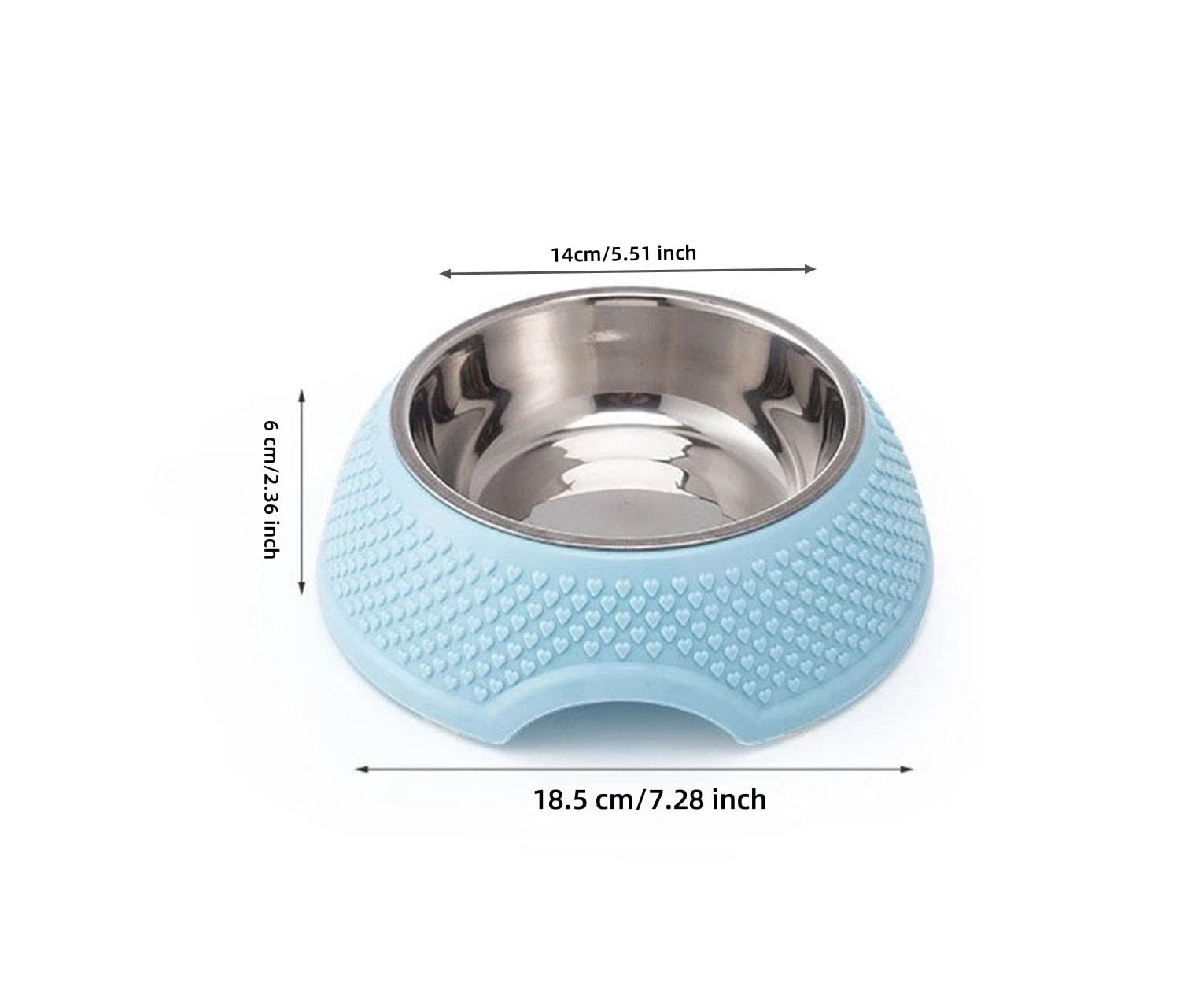 Plato Tazón de Mascotas XINYUICEAN Inoxidable Doble Propósito para Perro y Gato