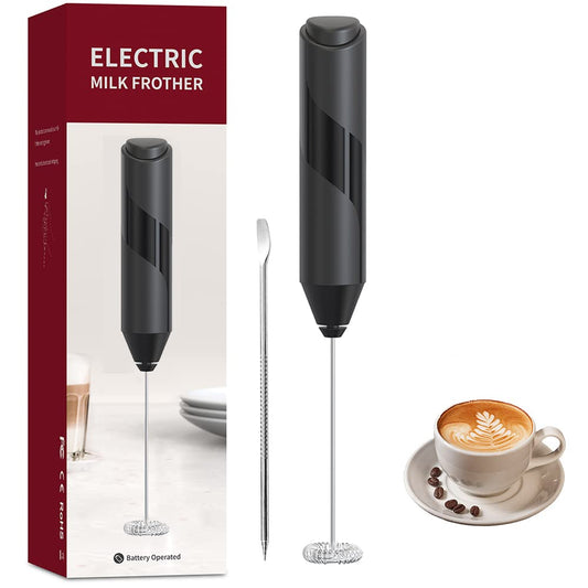 Espumador de Leche Eléctrico Acero Inoxidable Portátil para Lattes, Capuchino y Matcha