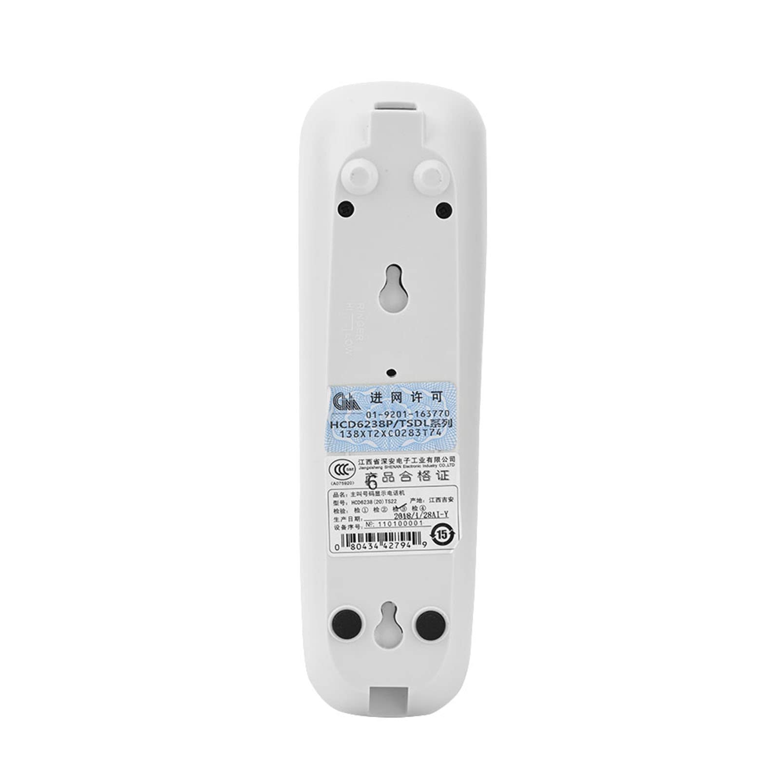 ASHATA Teléfono Fijo de Pared con Pantalla de Llamadas, Protección contra Rayos, Función de Búsqueda, Extensión de Línea