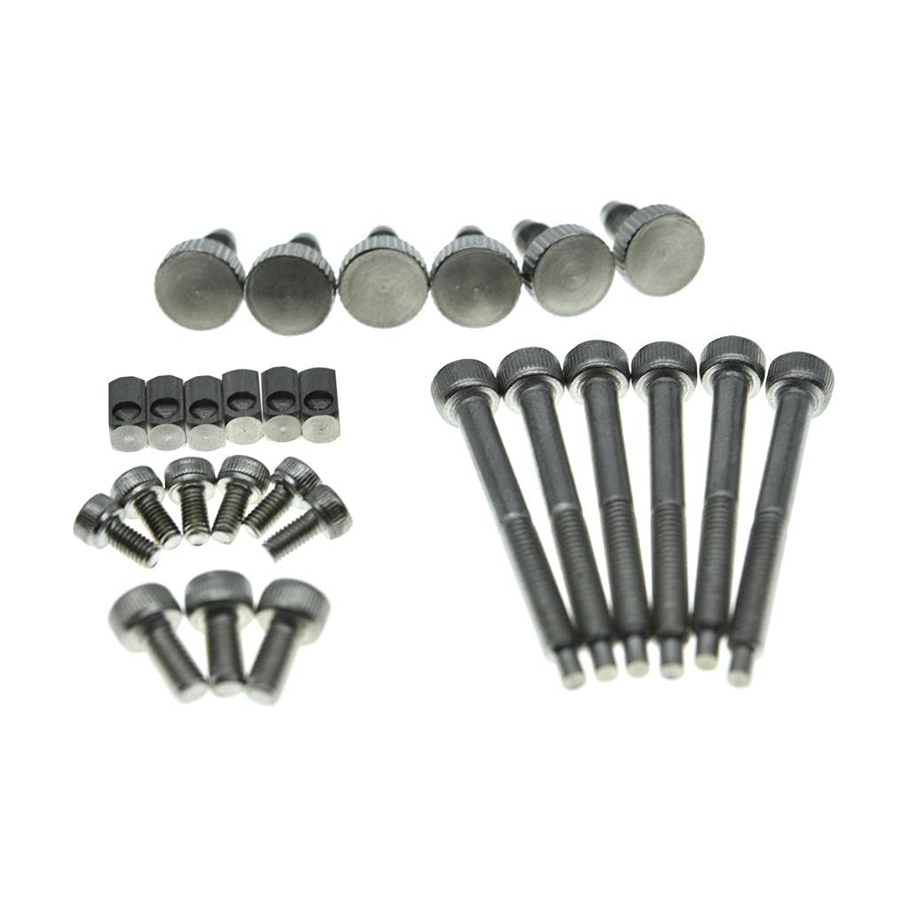 KAISH - Juego de tornillos de afinación finos de acero inoxidable con bloque de inserción de cadena, tornillos de montaje de sillín y tornillos de bloqueo para bicicletas de carretera