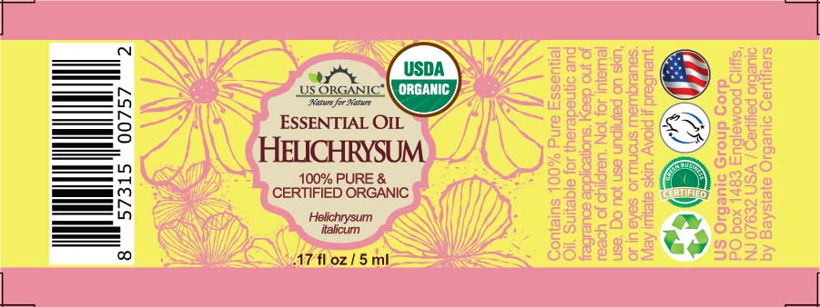 US Organic Aceite Esencial de Helichrysum, Usda Orgánico, Destilado Al Vapor, Originario de La Península de Los Balcanes, Aceite Esencial de Alta Gama (5 Ml)